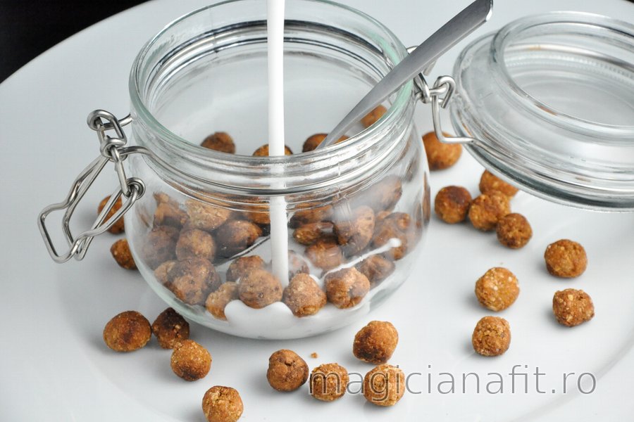 Biluţe sănătoase din cereale (vanilie-cacao)